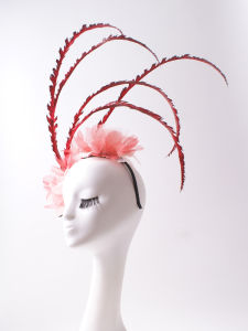 เครื่องประดับผมแบบสวมสำหรับผู้หญิง ชุดเดรสแฟชั่น งานแสดง แฟชั่นโชว์ ชุดแต่งหน้า ดอกไม้ตกแต่งผม สีแดง ขนาดใหญ่ สำหรับการแสดง