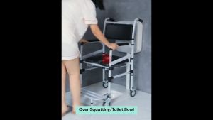 Premium Quality Black Commode Chair | Aluminum Commode Chair Shower Chair