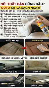 Chai Xịt Vệ Sinh Ghế Da Nội Thất Ô Tô OUFU AF-1101 720ml - Vệ Sinh Đa Năng Làm Sạch Chuyên Sâu Bảo Dưỡng Da