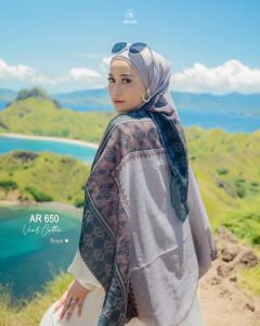 Hijab Segiempat Ar 650 Terbaru Jilbab Segi4 Voal Cotton Motif Halus Kerudung Dewasa ORI Arrafi