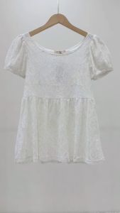 CFBOUTIQUE Korea Summer Feminine Puffy Lace Blouse