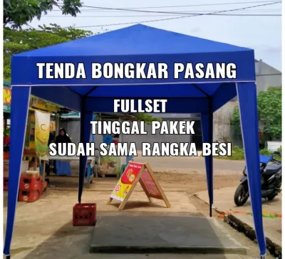 CUCI GUDANG BESI GALVANIS ANTIK KARAT TENDA JUALAN FULSET TENDA JUALAN 2 x 2 WARNA BIRU FULLSET RANGKA + ATAP TENDA MURAH TENDA PIRAMIT TENDA BAZAR TENDA JUALAN MURAH MERIAH TERMURAH DI AGEN LAIN KUALITAS OK