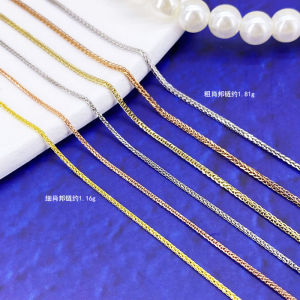 Work Clothing Versatile Chopin Chain Necklace S925 Sterling Silver Pure Necklace 45cm Clavicle Chain Stylish Fashion Necklace