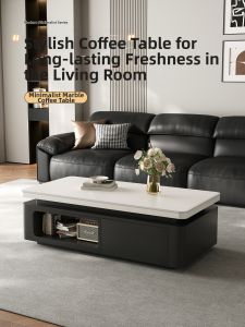 YIYOU | Stylish Internet Famous Design High-end Feel Modern Simple Rock Slab Coffee Table