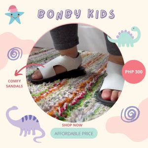 Bonby Children Sandals 2024 Fashion Trainers Style Breathable and Comfortable Soft Plain Sandals for Boys - WHITE COLOR