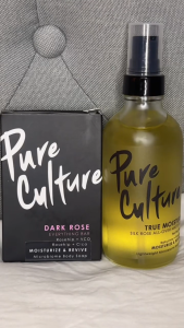 Purifying Charcoal Rose Soap Bar for Oily & Sensitive Skin | Dark Rose Everything Bar 130g | Bamboo Charcoal + Rose Oil | Pure Culture