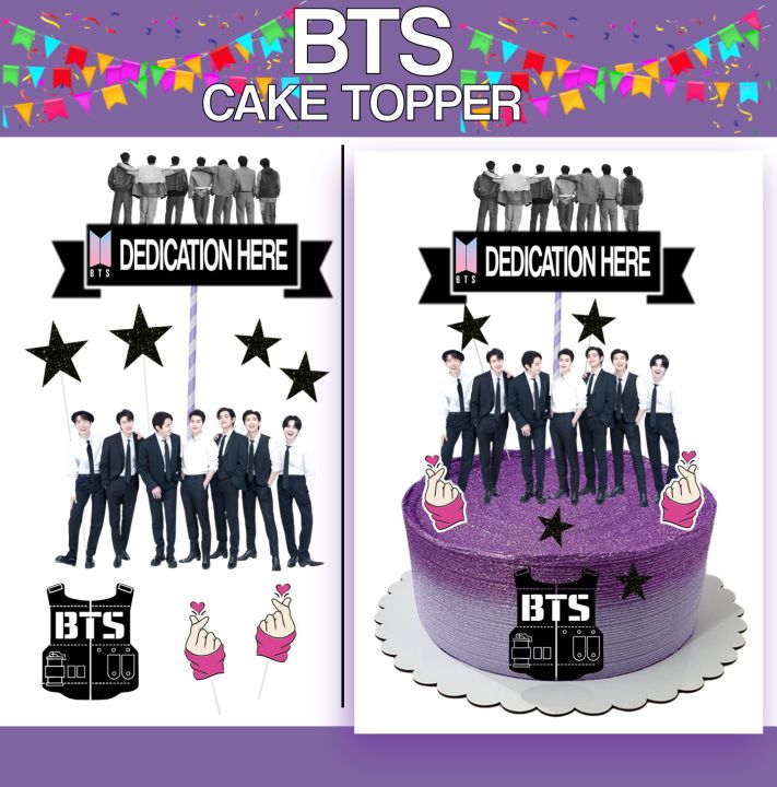 BTS Cake & Cupcake toppers ( machine cut, waterproof ) | Lazada PH