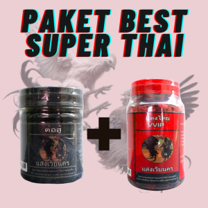 PAKET BEST SUPER THAI PLATINUM (KAMLANG SUPER THAI BLACK PLATINUM + EXTRAFOODING RED THAI VVIP 70 BUTIR)