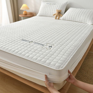 ผ้าปูที่นอนยี่ห้อ Yaluxi Pure ผ้าฝ้าย ชิ้นเดียว ผ้าคลุมที่นอน หนาขึ้น ชิ้น สำหรับทุกฤดู ผ้าปูที่นอนอเนกประสงค์ ผ้าคลุมผ้านวมแบบเย็บติดกัน