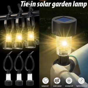 6PCS Solar Light LED Bulb Outdoor Waterproof Garden Light Tie Hanging Light Garden Night Light Suitable for Camping Christmas Wedding Party Atmosphere Light Christmas Lights