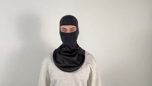 Winter Fleece Lined Thermal Head Face Cover for Outdoor Cycling Skiing Works as Motor Helmet Liner for Wind Protection