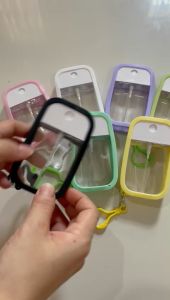 Botol Spray Kotak Bahan Plastik Ukuran 50 ML + Case Silikon + Gantungan