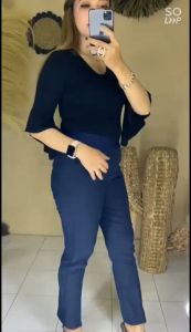 bawahan celana Basic Pants Scuba Premium/Celana Kerja Wanita Pencil Slim Fit jumbo