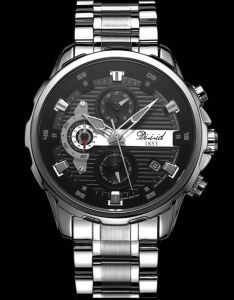 Đồng hồ nam dây thép không gỉ DIZIZID chính hãng chống nước tốt - Chạy Full kim và lịch ngày - Kim dạ quang cao cấp DZ-A081