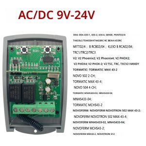 ตัวรับสัญญาณไร้สาย RF อเนกประสงค์ 2 ช่องสัญญาณ AC/DC 9V—24V 433.92 MHz พร้อมระบบ Rolling Code สำหรับมอเตอร์ประตูโรงรถ
