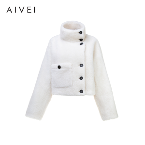 AIVEI | Small Figure Camel Fur Granule Wool Fur Outerwear