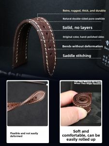 Deetle | Butterfly Clasp Leather Watch Band