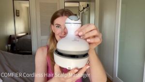 COMFIER Electric Cordless Hair Scalp Massager with Kneading 84 Massage Nodes Handheld Portable Head Scratcher Massager for Hair Growth Deep Clean Christmas Gifts for Women Men Mom Dad