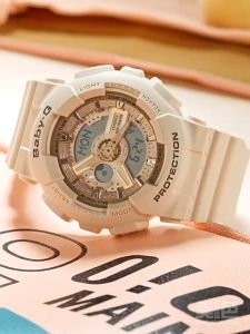 (Ready Stock and Free Shipping) jam tanggan perempuan Baby-G Women Sport Watch Dual Time Display jam tangan wanita waterproof original World Time LED Light Girl Sports Wrist Watches BA-110CP-4A