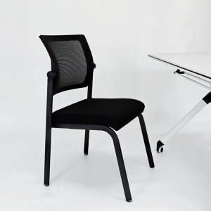 Comfortable Mesh Office Chair No Armrest Backrest Training Meeting Chair Computer Desk Seat Staff Metal No Armrests