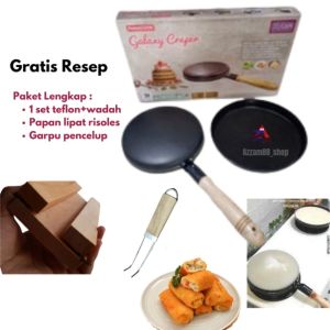 Teflon Dan Papan Lipat Cetakan Risoles Garpu Pencelup Gratis Resep