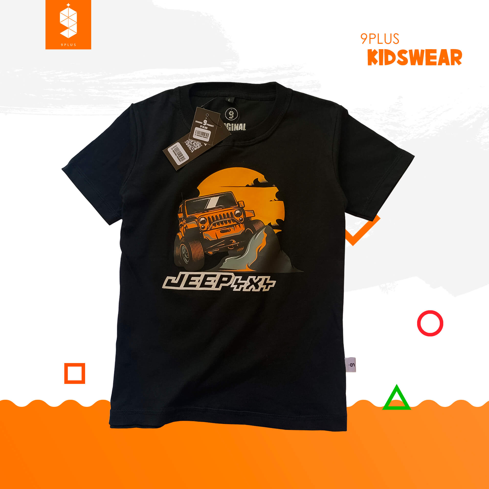 Kaos Anak Laki-Laki Usia 2-12 Tahun Motif Mobil Jeep