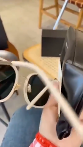 MI-C658 Kacamata Hitam Titanium Sunglasses Round Retro Logam Bingkai Kacamata Wanita Korean Import Kacamata Fashion