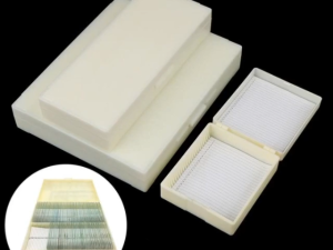 Can store 100pcs Biology Glass Microscope Slides Specimens Storage Box Glass Slide Storage Box