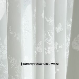 MEIYUAN | Privacy Sheer Curtain White Beige