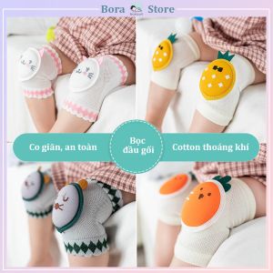 Bọc bảo vệ đầu gối mùa hè cao cấp cho bé tập bò