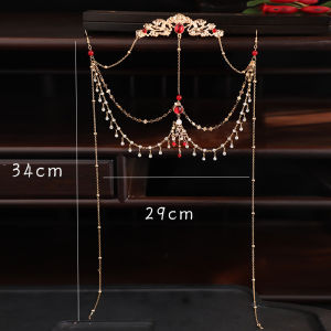 Elegant Tassel Face Curtain Hanfu Princess from Western Regions Gaoche Headband Exotic Style Dunhuang Flying Sky Jewelry Accessories