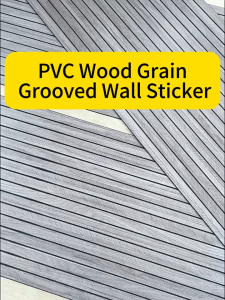REAIM Wallpaper grille plate design 60cmx300cm self-adhesive waterproof Wood Grain Grille and moisture-proof wall panel living room TV background wall wall decoration panel ceiling wall sticker
