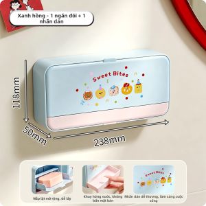 AIJIADA | Hộp Đựng Xà Phòng Treo Tường Không Khoan Lỗ
