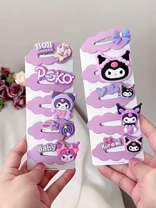 Aksesories Rambut Anak: Jepit Rambut Bella Sanrio Kuromi Melody 1Set in 5pcs
