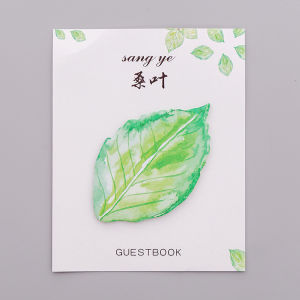 Green Leaf Sticky Notes Simulation Plant N times Adhesive Creative Business Supplies Cultural Goods Paper Notes