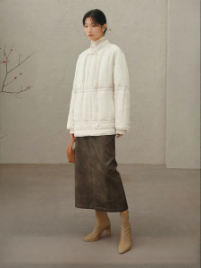Yigue | New Chinese Style Loose Womens Down Jacket