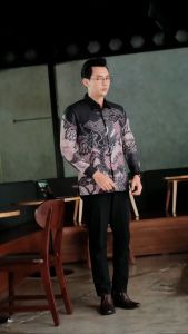RBS Batik - Kemeja Batik Pria Nagaraja Slimfit Lapis Furing Lengan Panjang