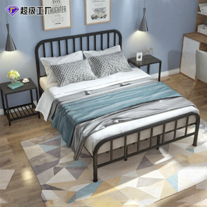 QingLe | Minimalist Iron Bed for Homestay Apartment Rental Home and Hotel Dormitory