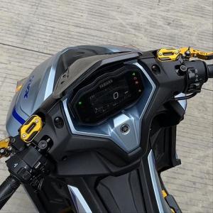 SEMSPEED Motorcycle CNC Front Brake Master Fluid Cover Oil Tank Reservoir Cup For Yamaha Aerox NVX V2 V3 SP 2021-2026