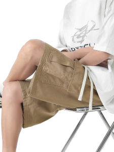 Quần Short Nam Cotton Nguyên Chất Mùa Hè Thường Ngày Rộng Rãi Phong Cách Đường Phố Quần Dài Năm Điểm Mỏng Phong Cách Mỹ