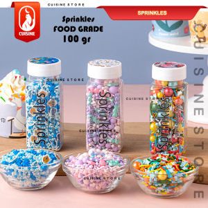 100GR Edible SPRINKLE COLOURFULL Trimit Gula dekorasi kue Hiasan Cake Birthday Valentine Lebaran
