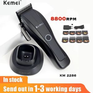 Kemei ปัตตาเลี่ยนมืออาชีพผู้ชายปรับเครื่องเล็มหนวด KM-2286ชาร์จได้