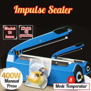 Impulse Sealer 200 mm Alat Press Plastik Mesin Perekat Plastik 20cm