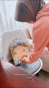 Mahar Resin Custom Warna Frame Terarium 40CM Full Glass Simbolis Mahar dan Seserahan Pernikahan