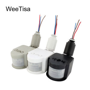 LED Motion Sensor 220V 110V 12V อินฟราเรดอัตโนมัติ PIR เครื่องตรวจจับการเคลื่อนไหว Wall Mount จับเวลากลางแจ้ง 12 โวลต์สวิทช์ไฟเซนเซอร์