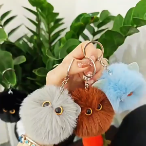 Gantungan Kunci Karakter Kucing Lucu Dan Imut Keychain Karakter Cat Plushie Lucu Kreatif