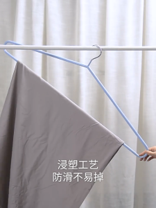 GREENIKA ไม้แขวนเสื้อสแตนเลสขนาดใหญ่ ยาว100ซม เคลือบซิลิโคนกันลื่น เสริมหนา แข็งแรง ไม่เสียรูป