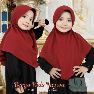 Hijab Crinkle Anak Ped Tali / Jilbab Bergo Crinkle Airflow Anak SD