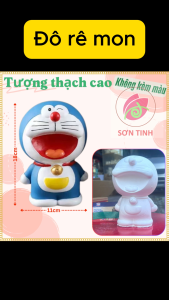 Tượng thạch cao trắng Đô rê mon Doremon M83 (Không kèm màu) Bé Tô Màu Tô Tượng trò chơi trẻ em