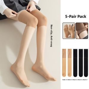 miiow | MiiOW Womens Long Tube Socks Thin Model Anti-snag Over-knee Air Conditioning Knee-high Stockings Summer Leg Shaping Socks